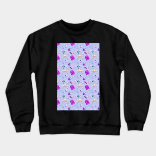 Pastel Goth Occult Pagan Pattern Skull Crewneck Sweatshirt